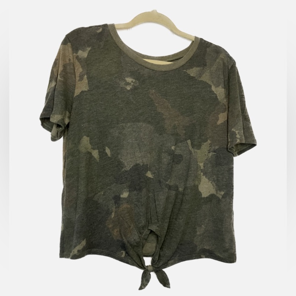 Green Camo print top